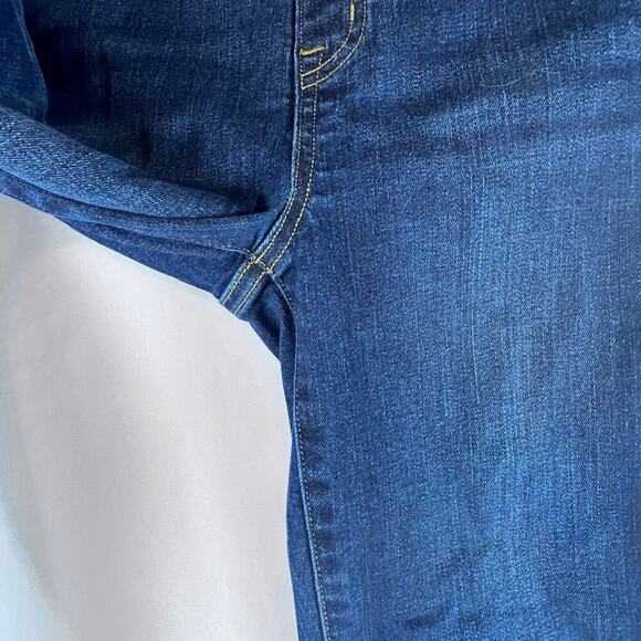 SPANX ANKLE SKINNY Distressed Blue Pull-on Jeans Jegging Size Small $128 - Picture 4 of 7